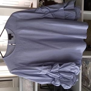 Pinstripe puff sleeve top by who what wear